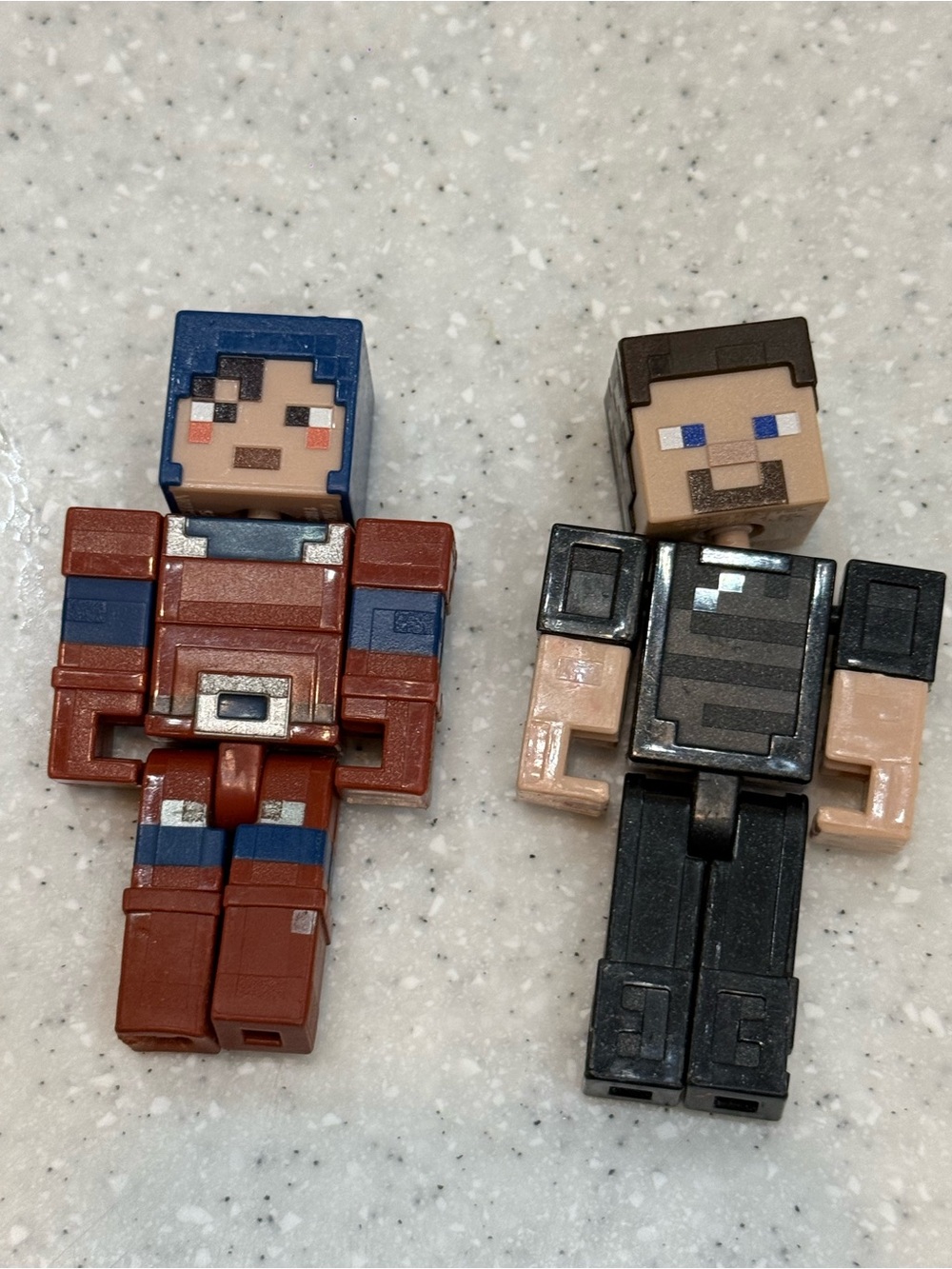 Minecraft-Inspired Kids Figure Set - Red & Black Action Miniatures